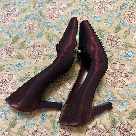 Karen Scott Burgundy Heels Size 8 - Picture 2 of 5